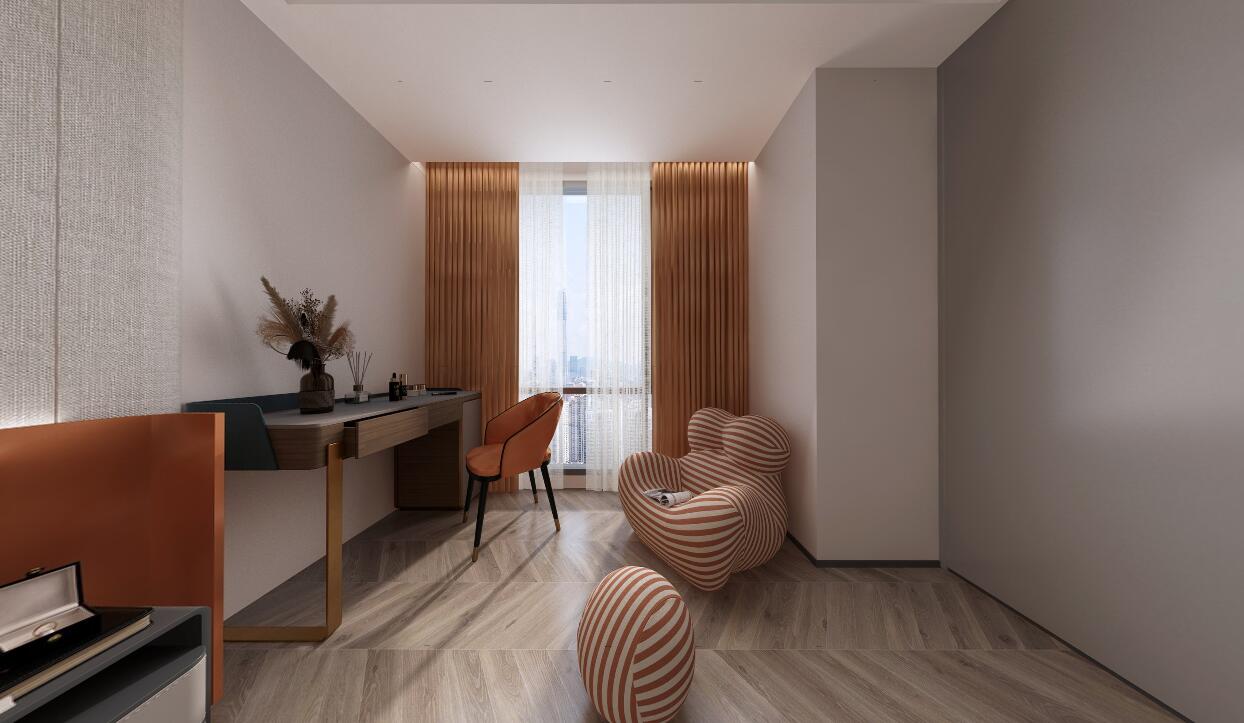 聯(lián)發(fā)欣悅?cè)A庭現(xiàn)代輕奢風(fēng)格裝修  加入了強(qiáng)大的儲(chǔ)物功能，富有人文氣息。