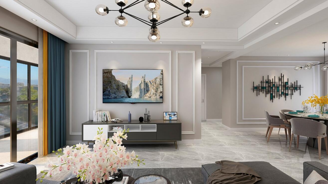 國(guó)貿(mào)商城·同悅現(xiàn)代風(fēng) 多以色彩、象牙白等為主色調(diào)