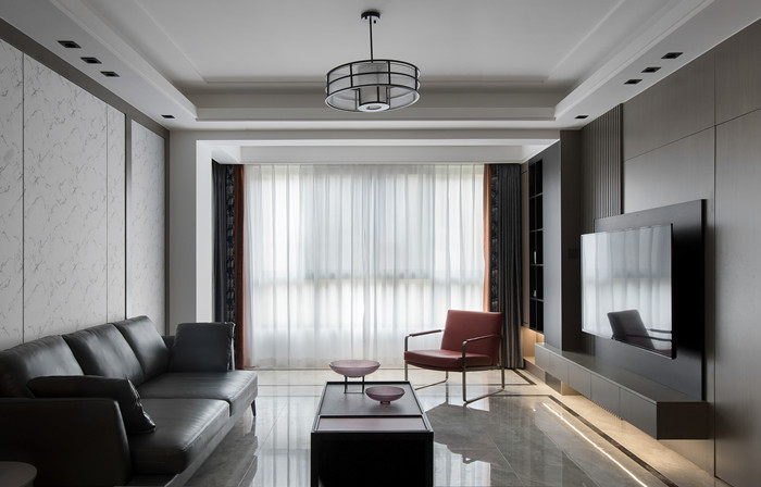 廈門 盧卡小鎮(zhèn) 115㎡新中式美宅，電視墻暗藏隱形門，空間大了一倍！