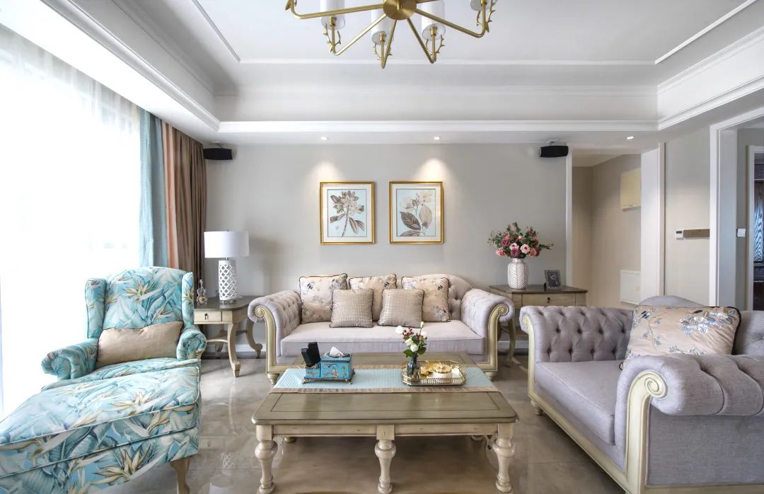 廈門中駿天譽180㎡美式田園風(fēng)，入戶玄關(guān)墻美翻天