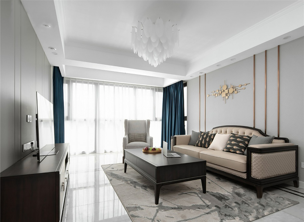 廈門(mén)金林灣花園120㎡輕奢美式，寧?kù)o而精致的品質(zhì)之家