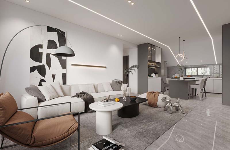 玖和廣場(chǎng) 100㎡現(xiàn)代風(fēng)格