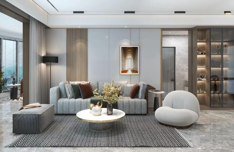 華潤橡樹灣 130㎡現(xiàn)代輕奢